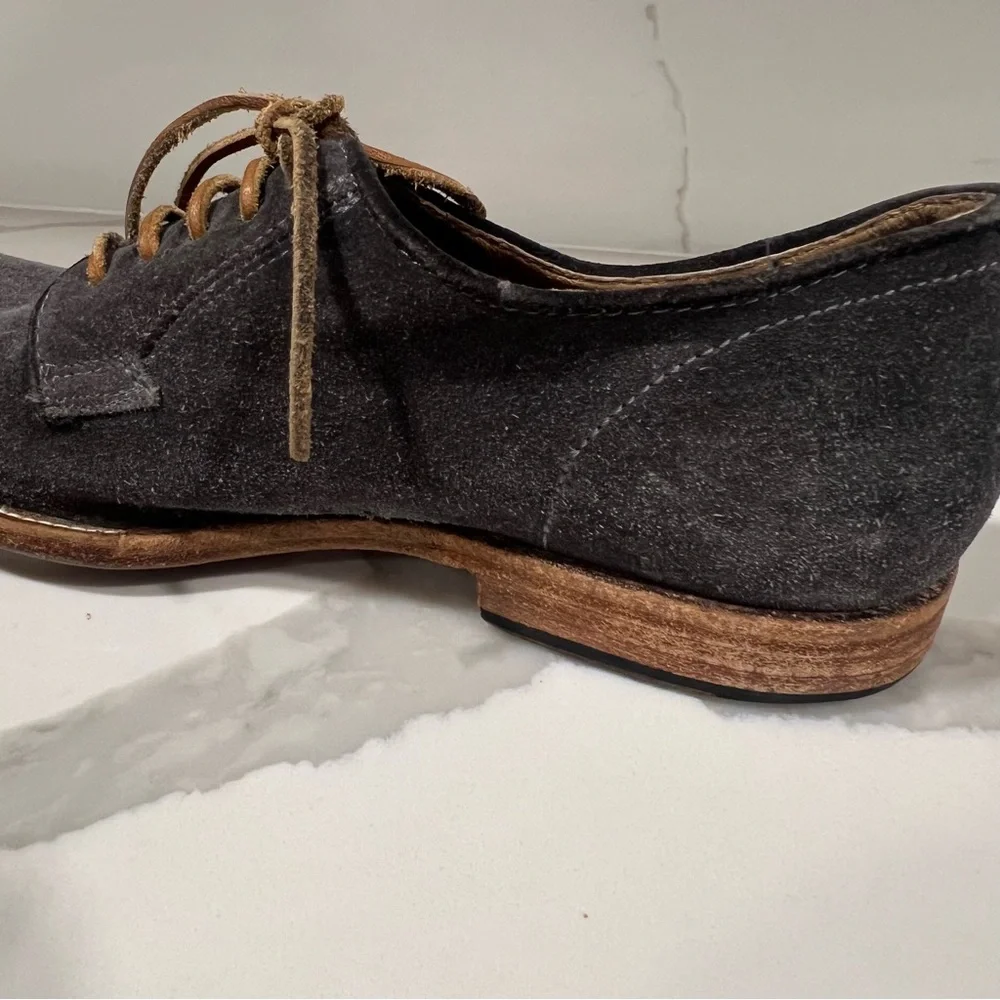 Frye Men's Gray Suede oxford Lace-Up Shoes‎ size 10 D casual dress shoes
